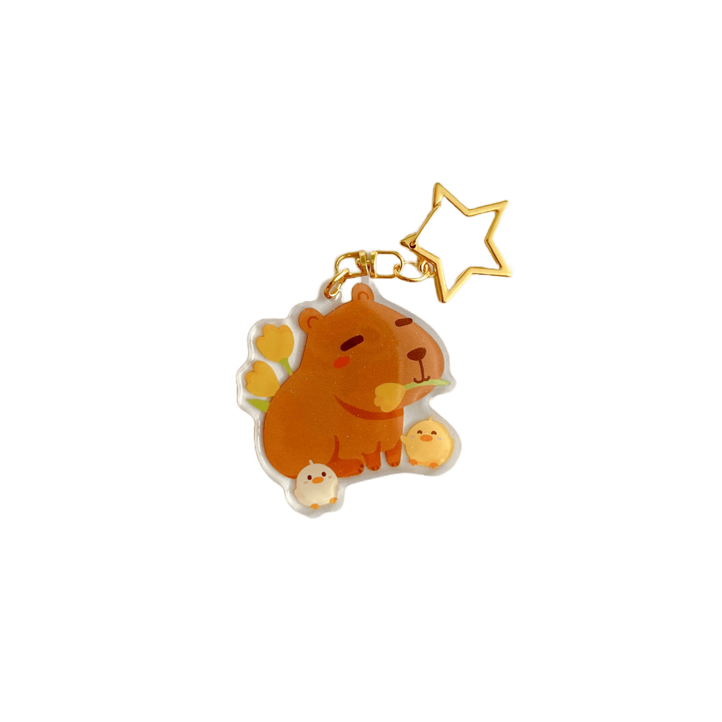 Acrylic Keychain - Capybara in Spring - KLOSH