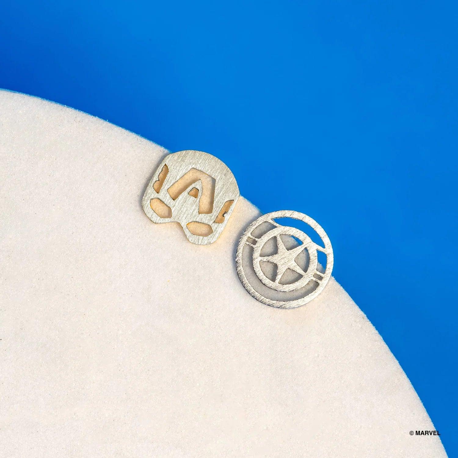 Marvel Earring - Captain America & Vibranium Shield Silver - KLOSH