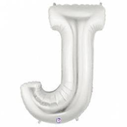 Balloon - Foil Alphabet 14" J Silver - KLOSH