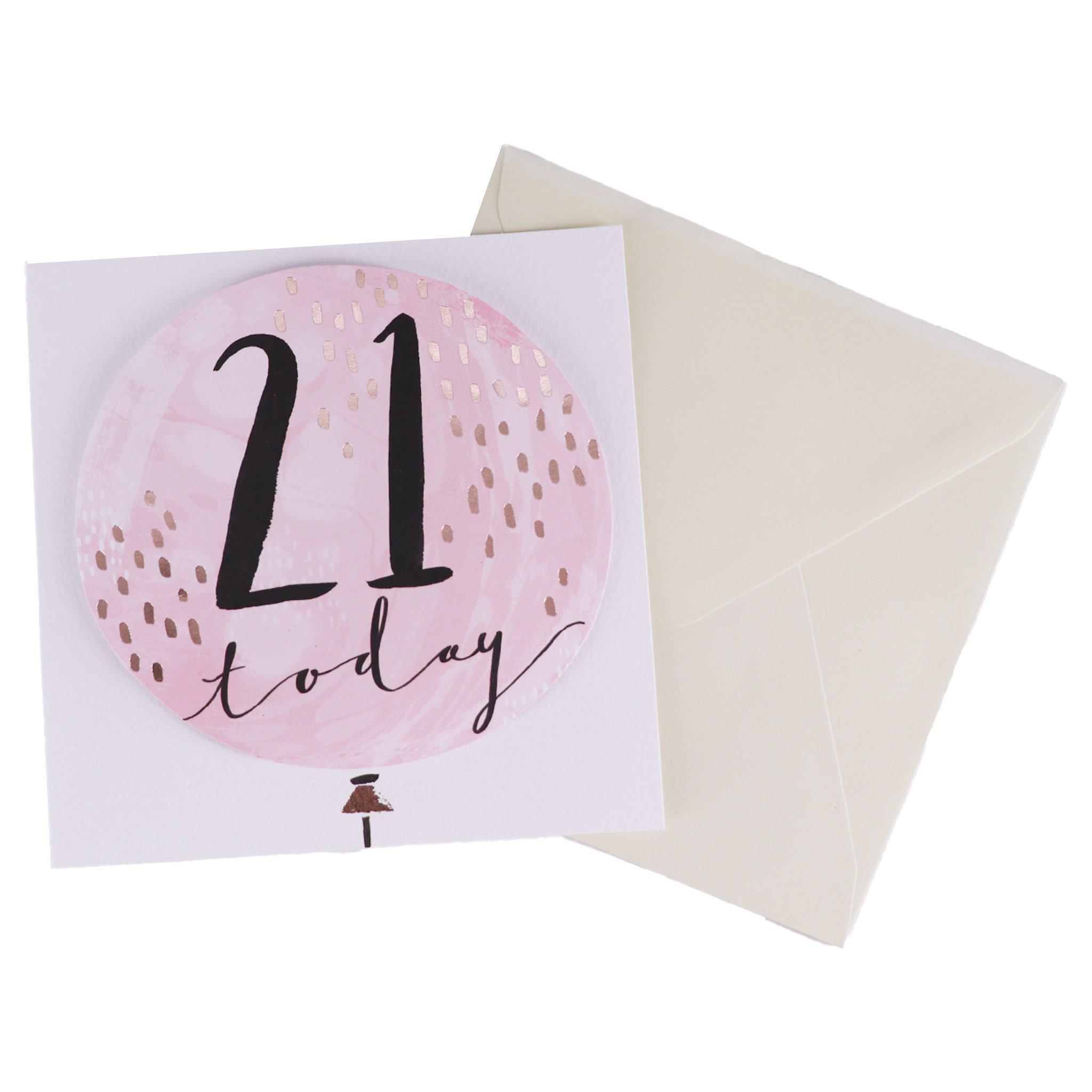Card - 21 Today Birthday - KLOSH