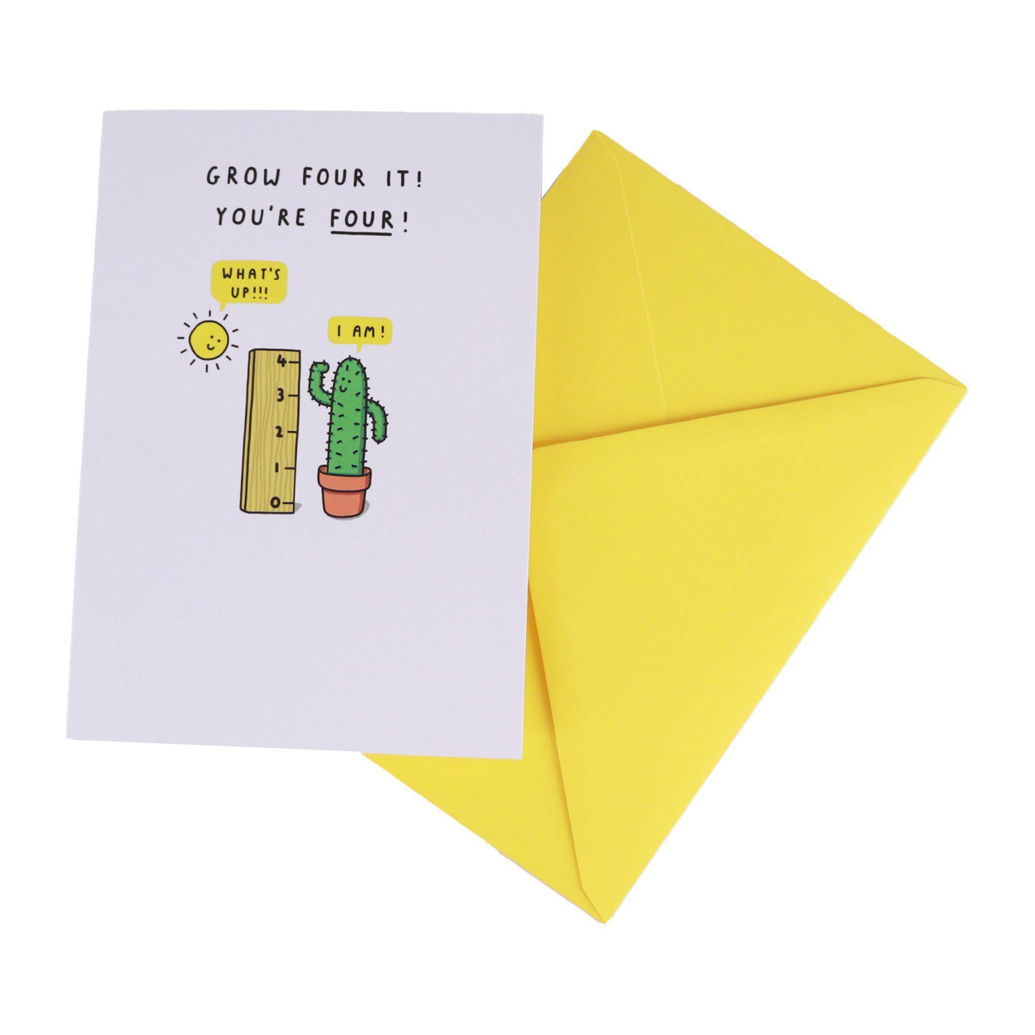 Card - Happy 4th Birthday - KLOSH