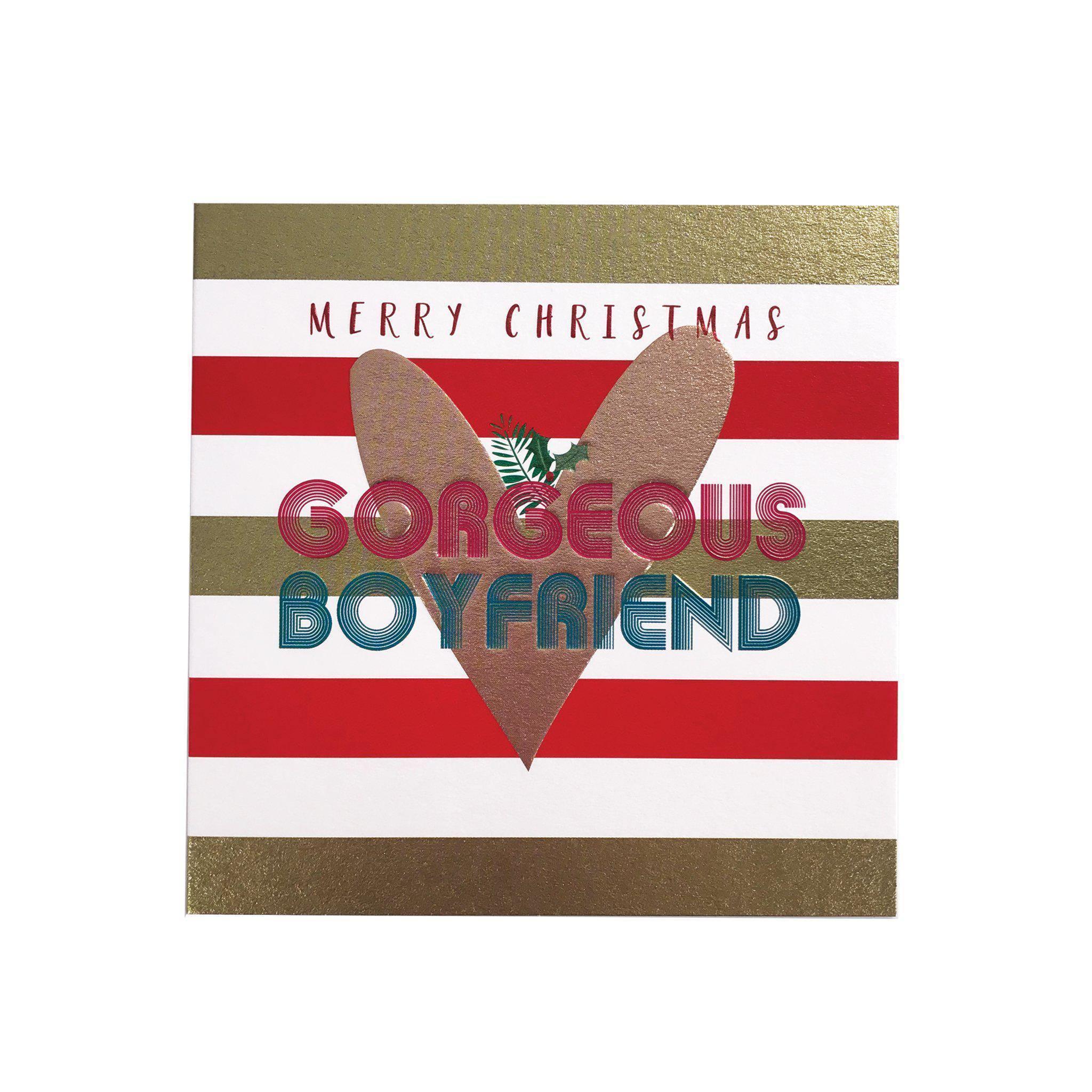 Christmas Card - Merry Christmas Gorgeous Boyfriend - KLOSH