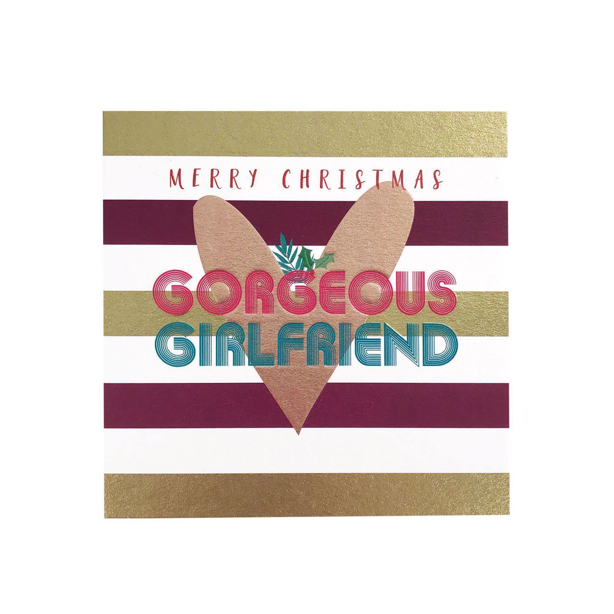 Christmas Card - Merry Christmas Gorgeous Girlfriend - KLOSH