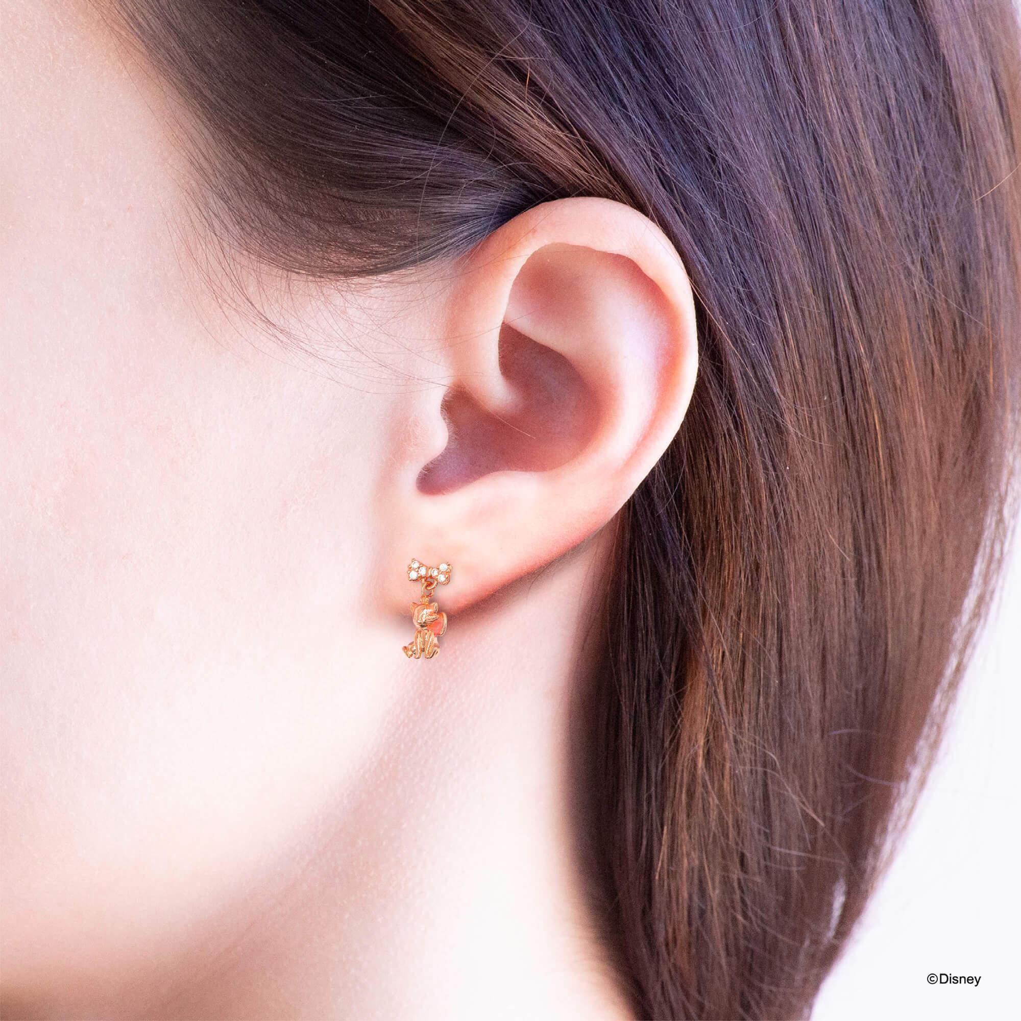 Disney Drop Earring - Diamante Marie Rose Gold - KLOSH