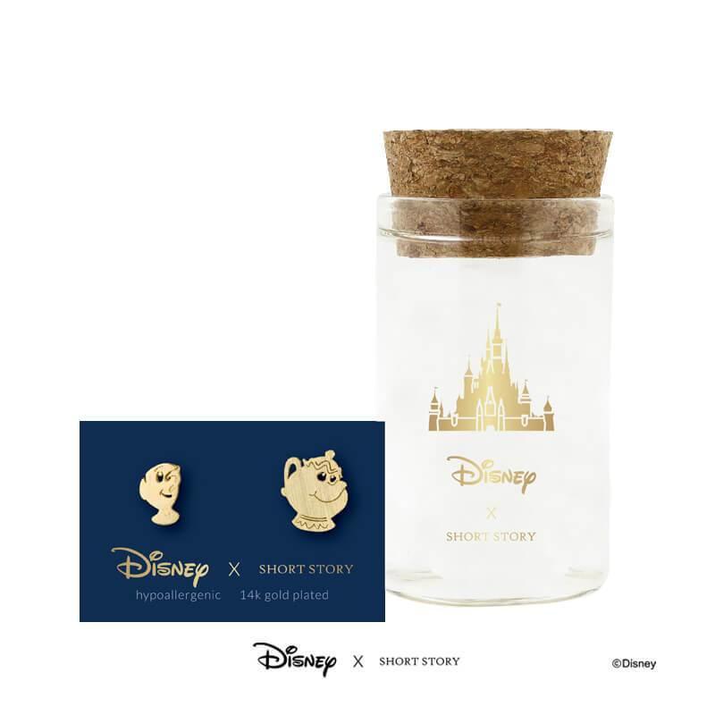 Disney Earring - Belle Mrs Potts and Chip Gold - KLOSH