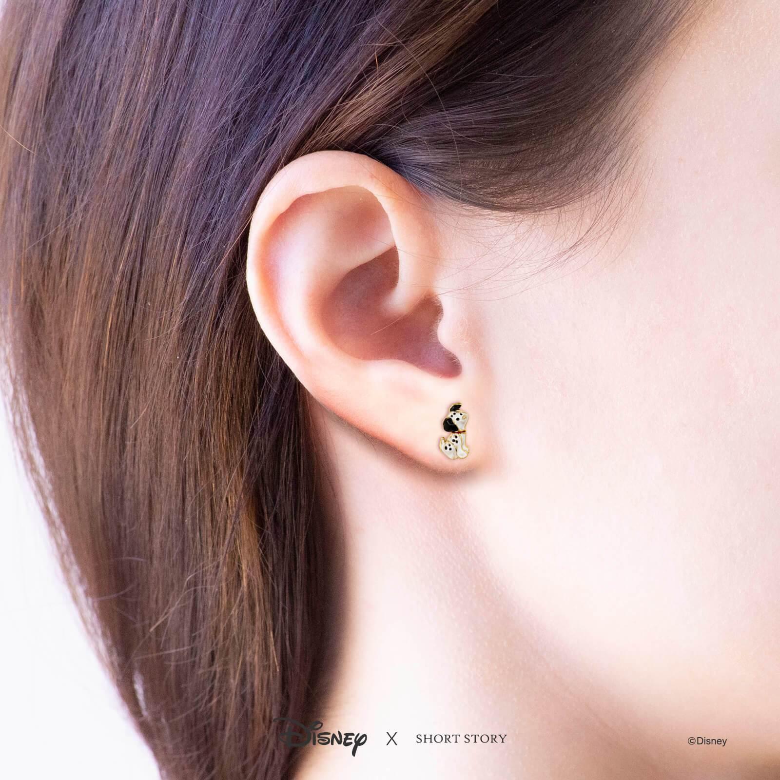 Disney Earring - Epoxy 101 Dalmations Dog and Bone - KLOSH