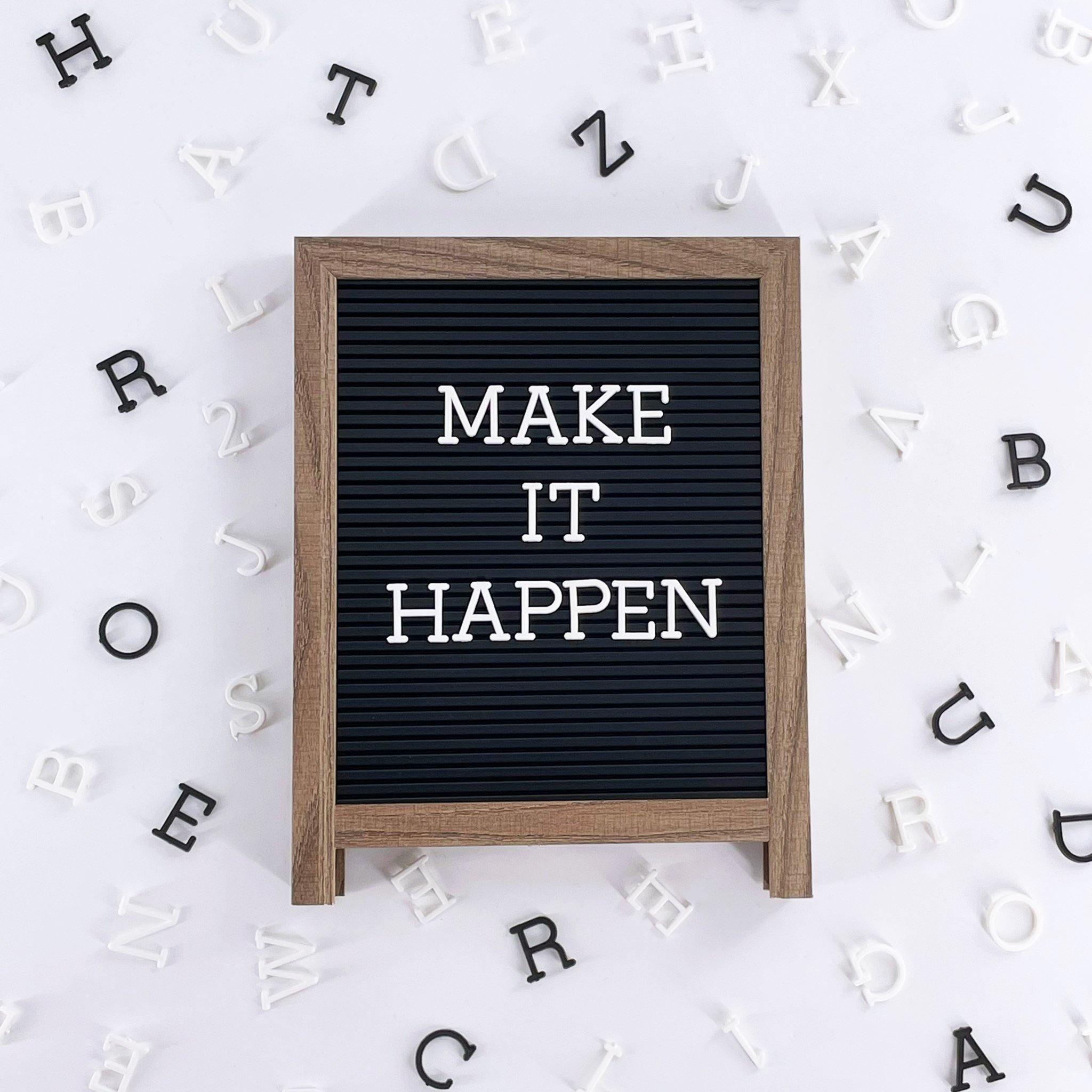 Easel Letterboard - Black with Oak Wood Frame - KLOSH