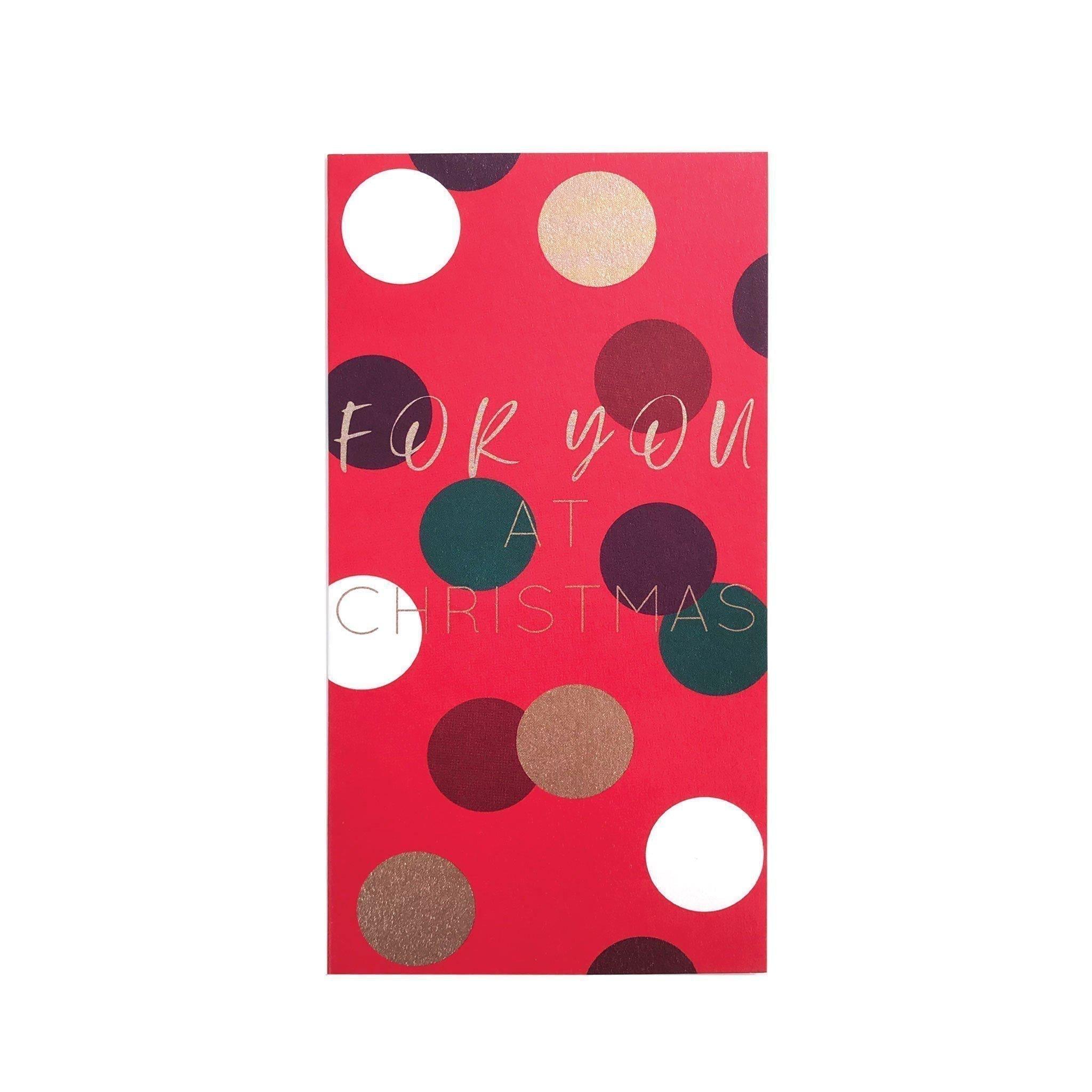 Gift Wallet Card - For You At Christmas Polka Dots - KLOSH