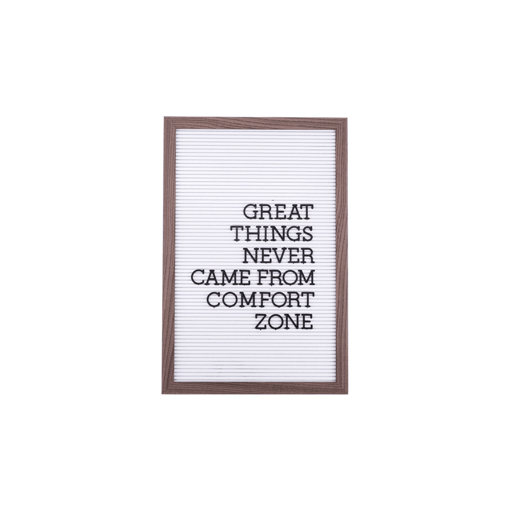 Letter Board - Wood Frame with White Plastic - KLOSH