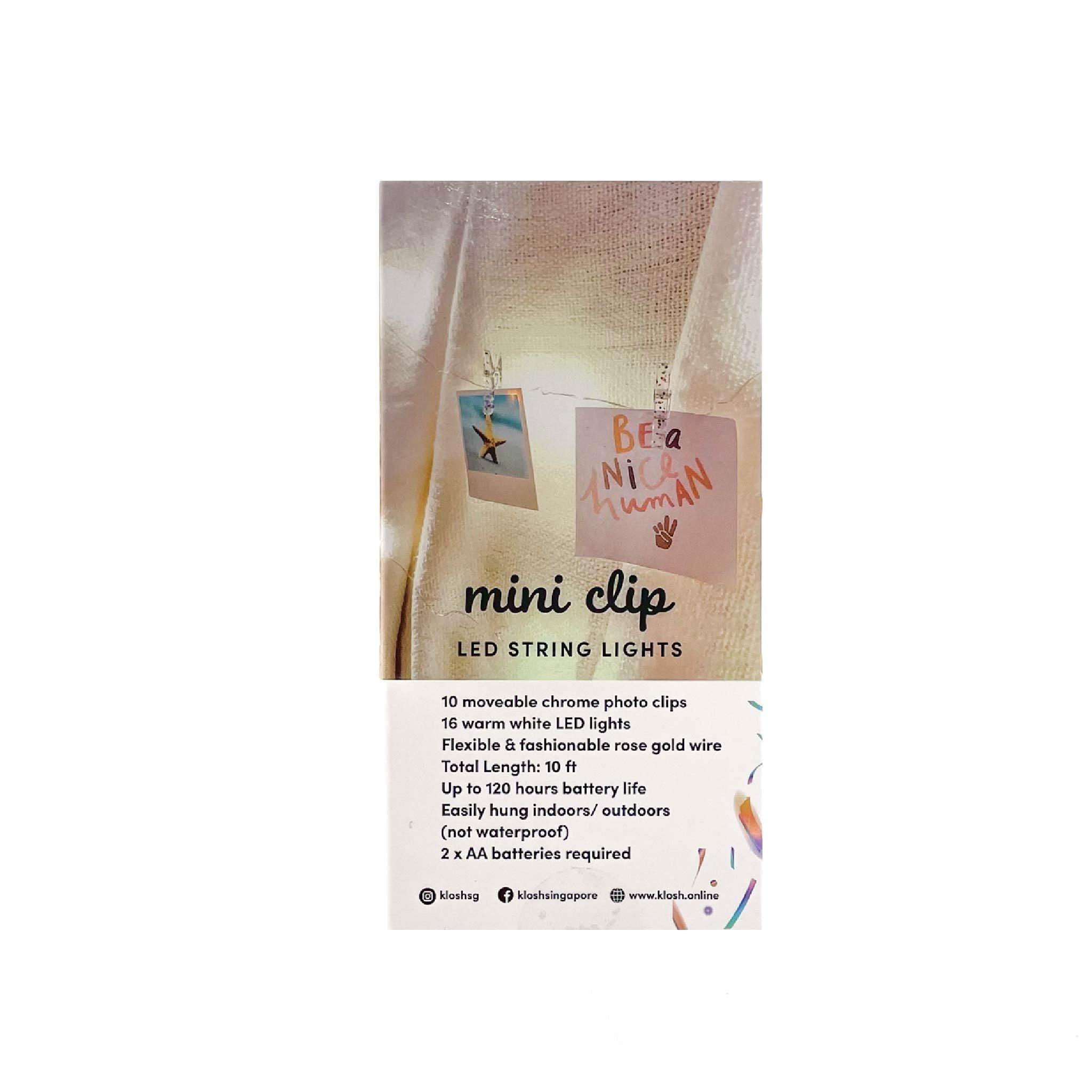 Mini Clip - LED String Lights Confetti Glitter - KLOSH