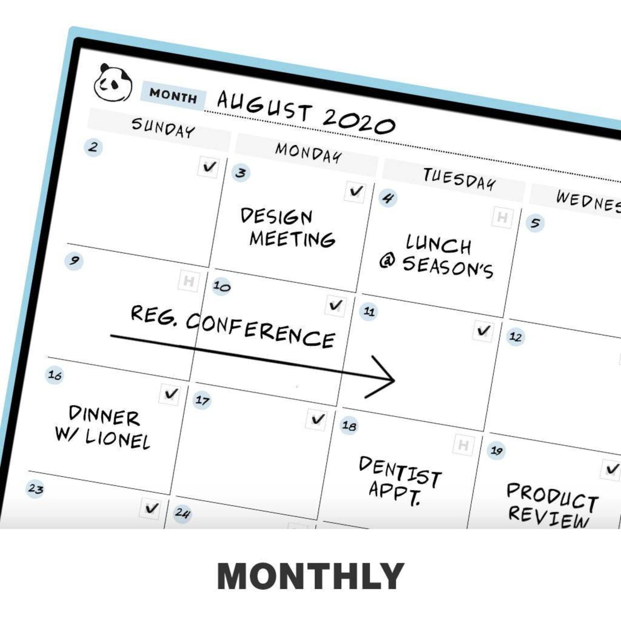Notebook - Rocketbook Panda Planner Executive A5 in Infinity Black - KLOSH