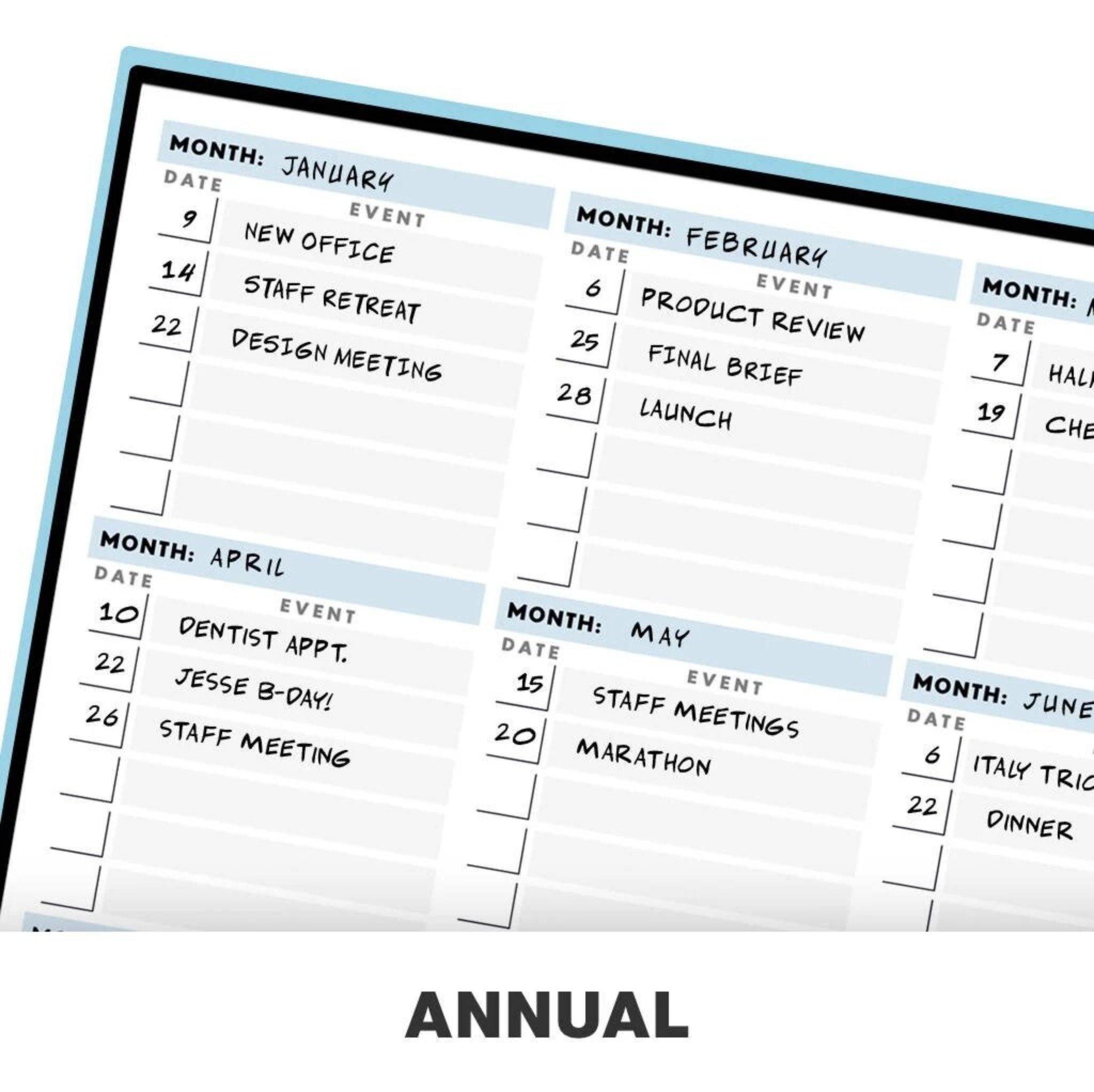Notebook - Rocketbook Panda Planner Letter A4 in Infinity Black - KLOSH