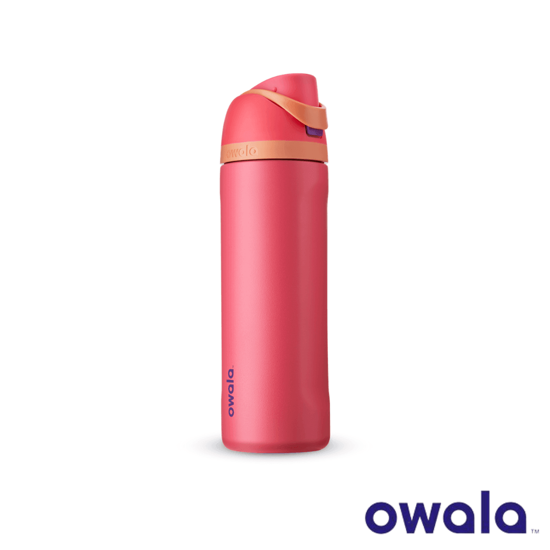 Owala FreeSip™ Insulated Stainless-Steel Water Bottle with Locking Push-Button Lid, 24-Ounce (710ml) - KLOSH