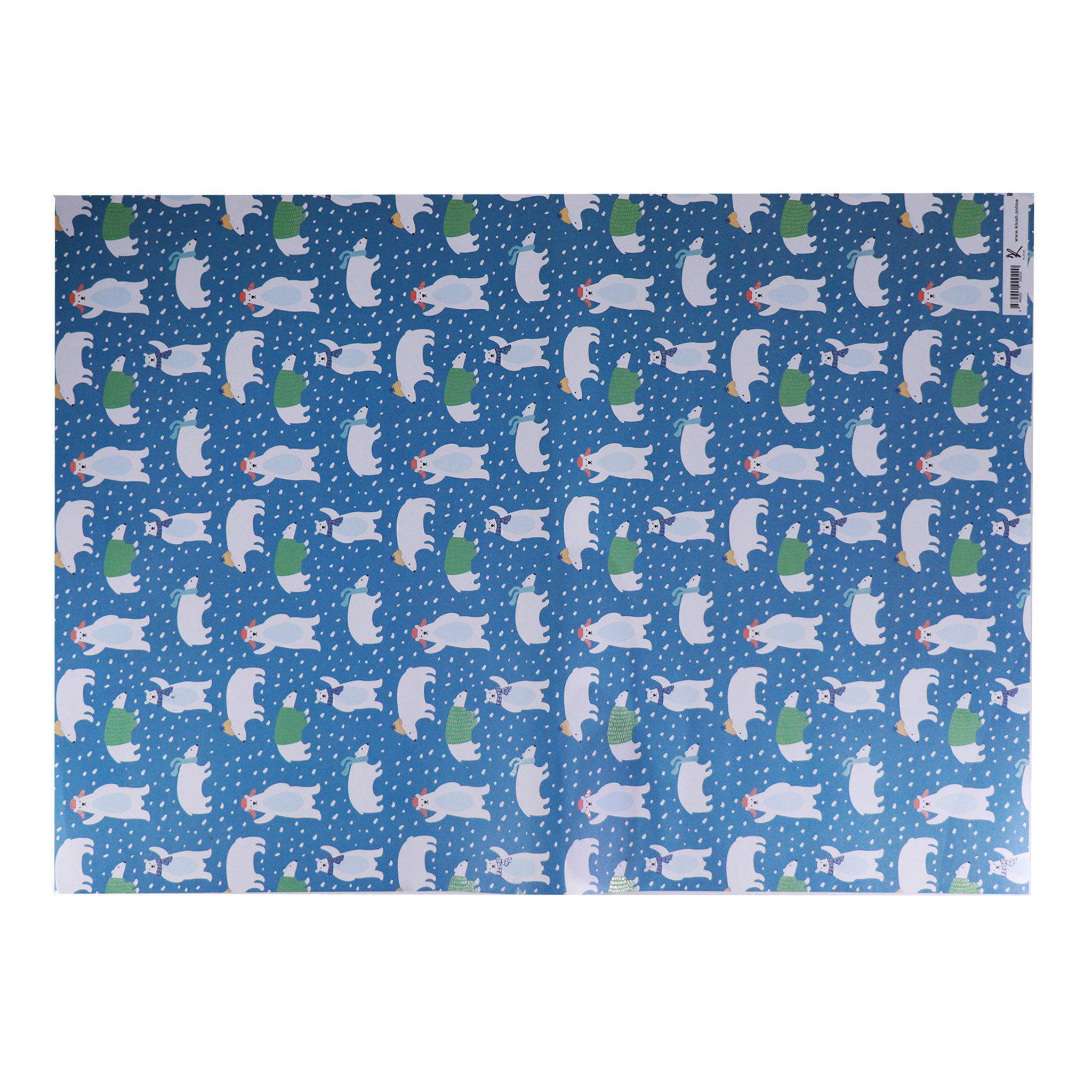 Wrapping Paper - Polar Bear Glitter - KLOSH