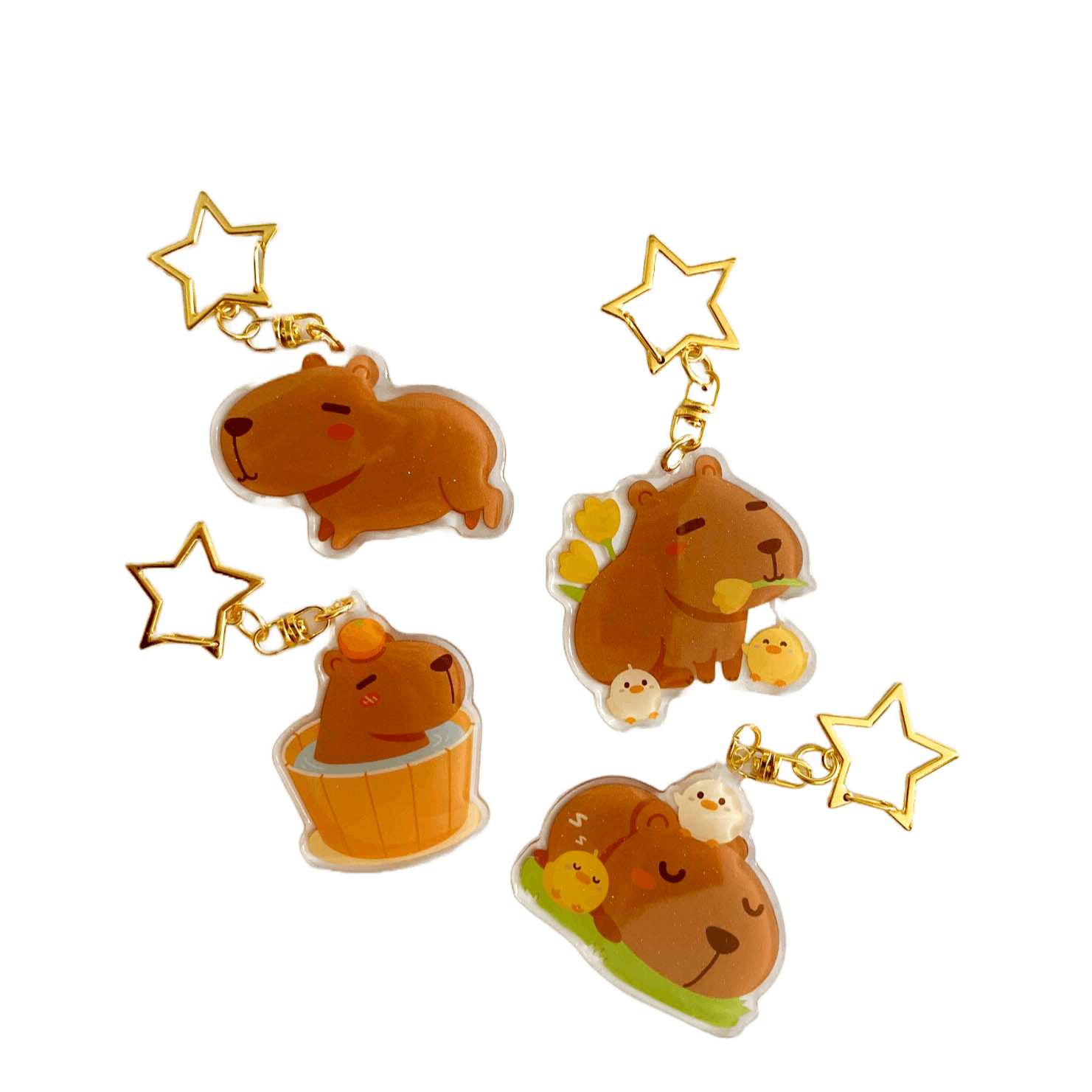 Acrylic Keychain - Capybara in Spring - KLOSH