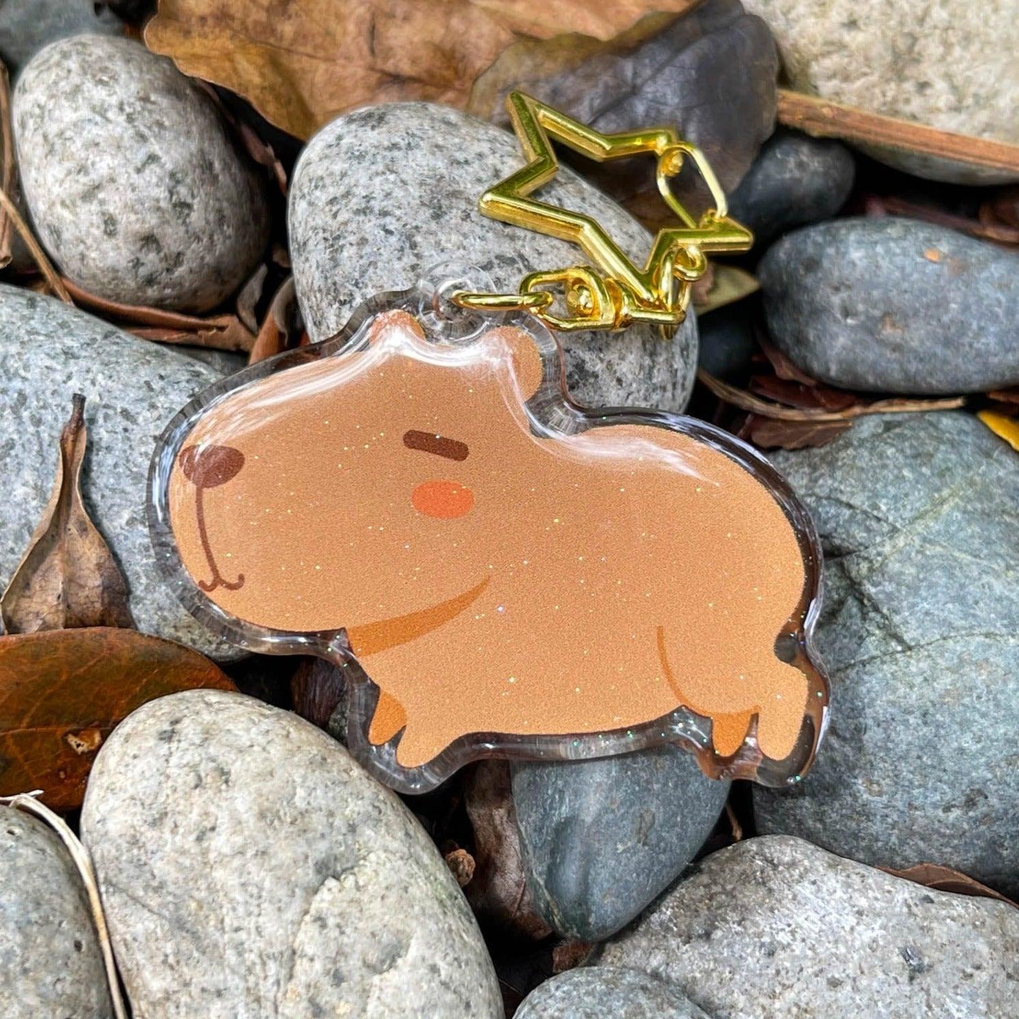 Acrylic Keychain - Capybara Jumping - KLOSH