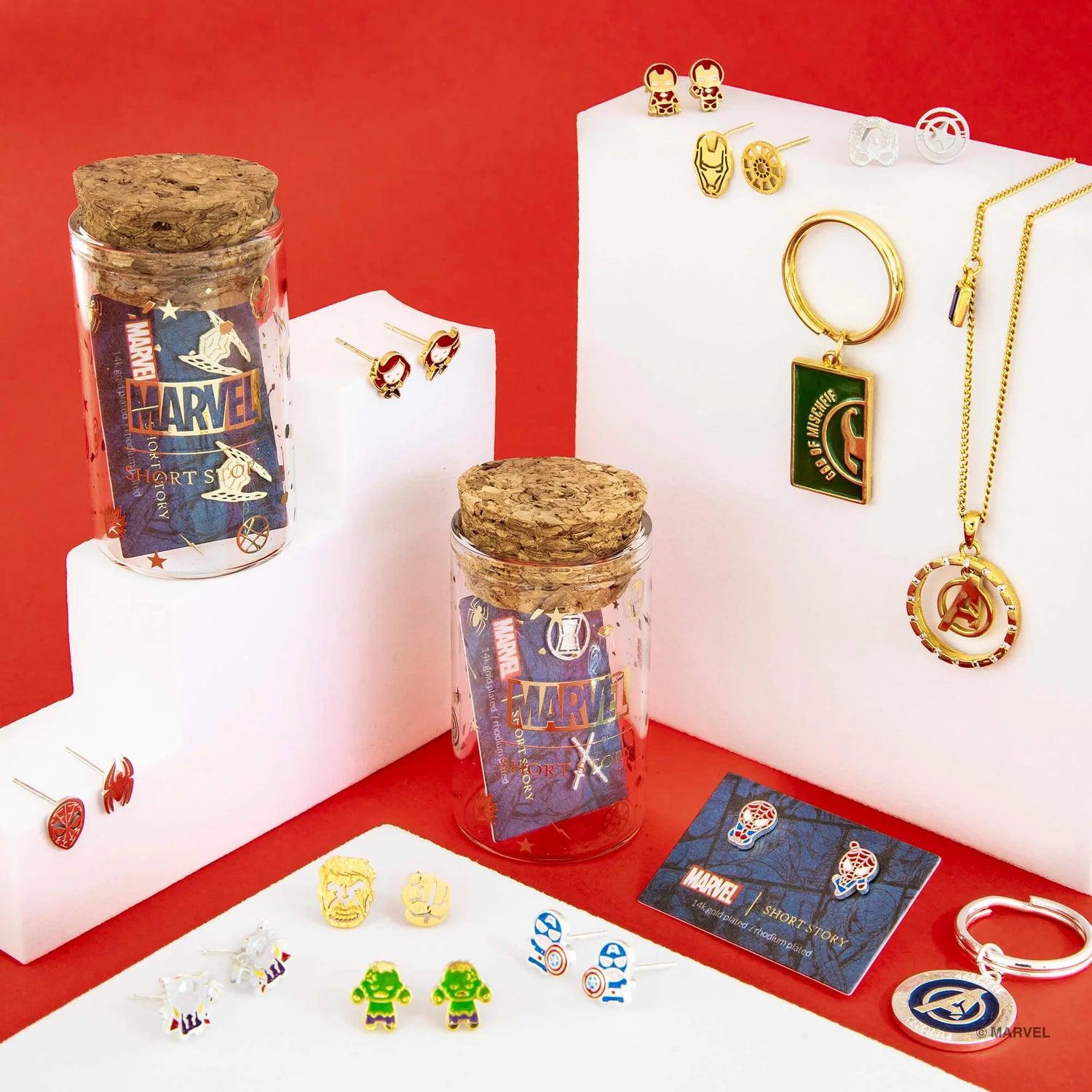 Marvel Earring - Black Widow & Dual Batons Silver - KLOSH