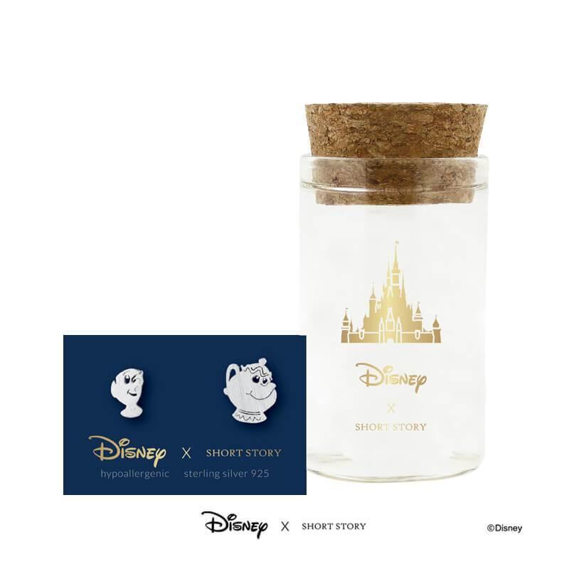 Disney Earring - Belle Mrs Potts and Chip Silver - KLOSH