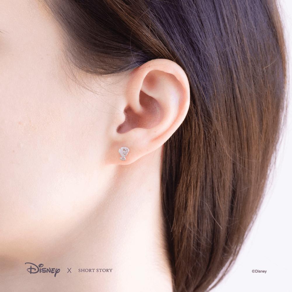 Disney Earring - Belle Mrs Potts and Chip Silver - KLOSH