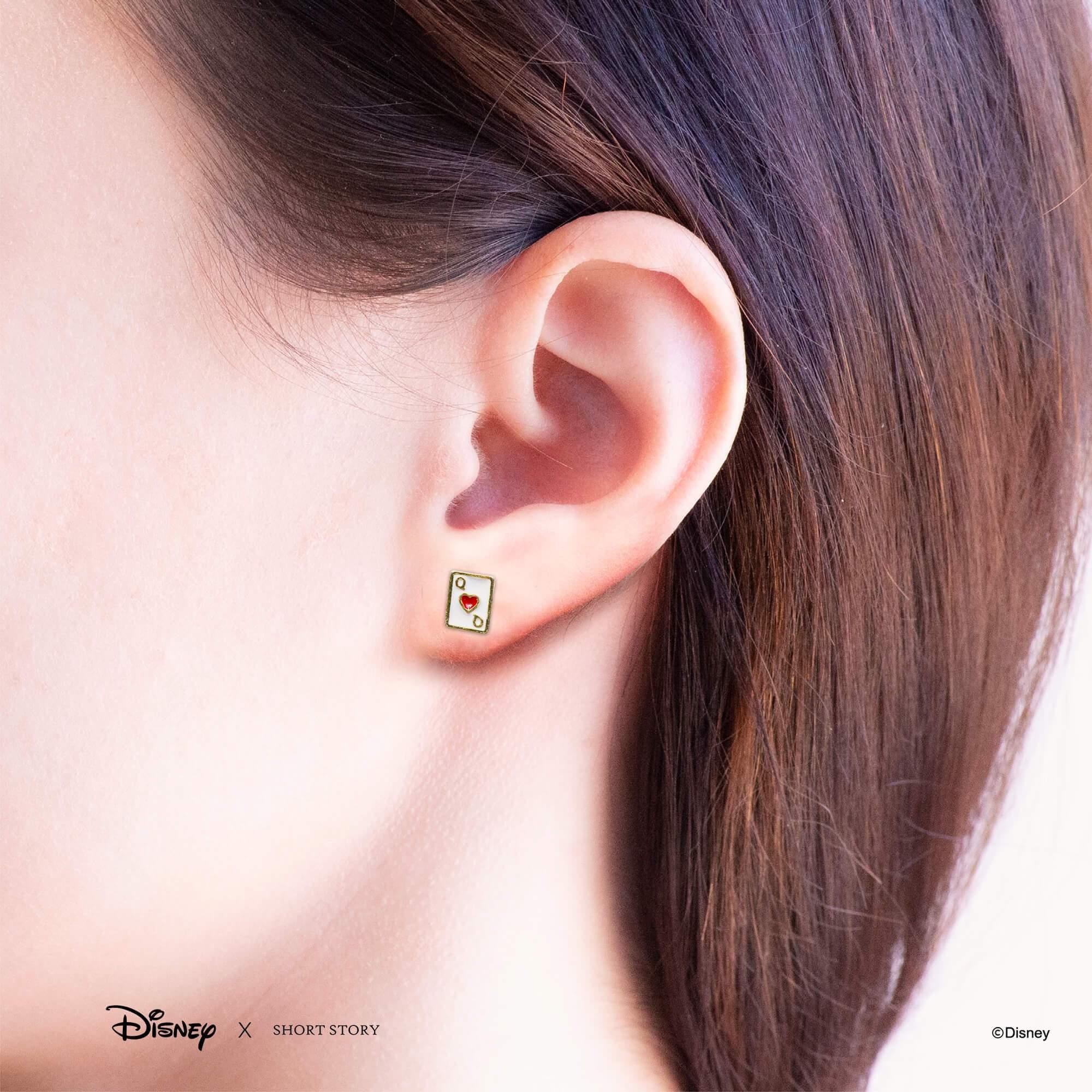 Disney Earring - Epoxy Rose and Card - KLOSH