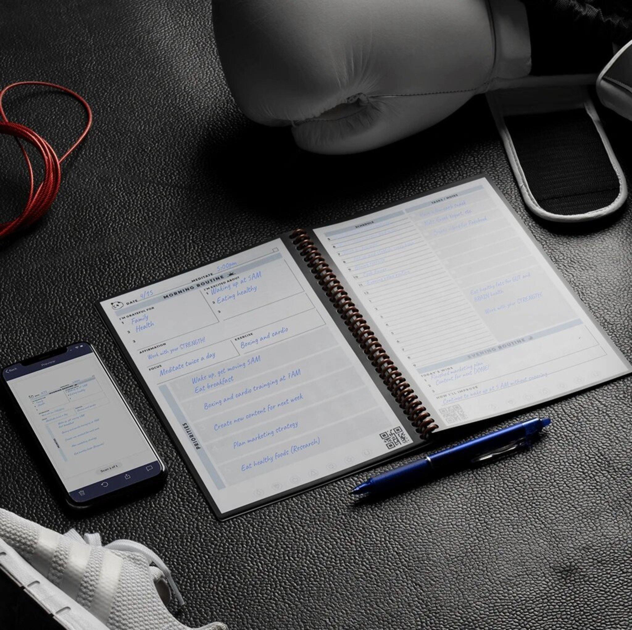 Notebook - Rocketbook Panda Planner Executive A5 in Infinity Black - KLOSH