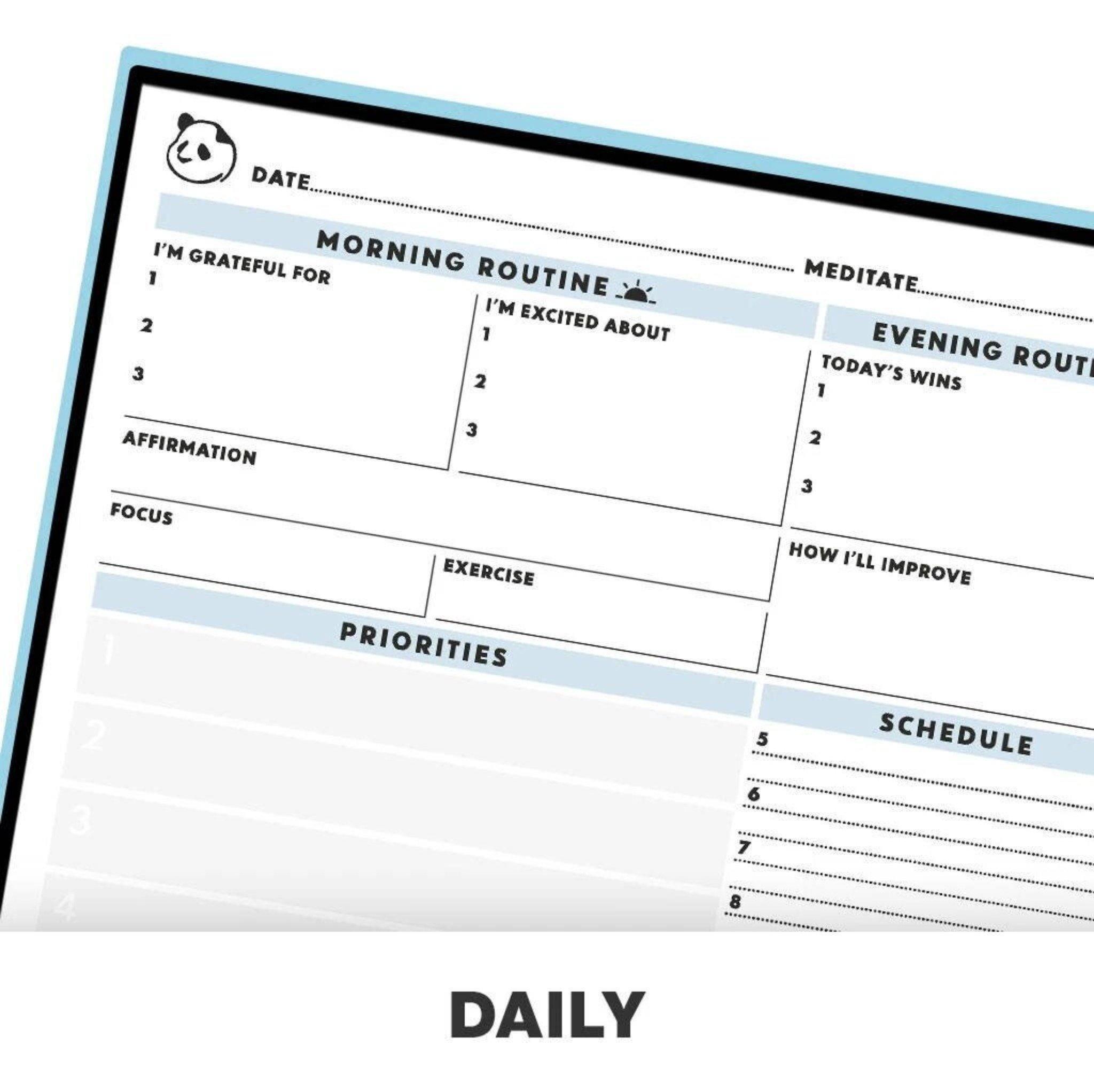 Notebook - Rocketbook Panda Planner Letter A4 in Infinity Black - KLOSH
