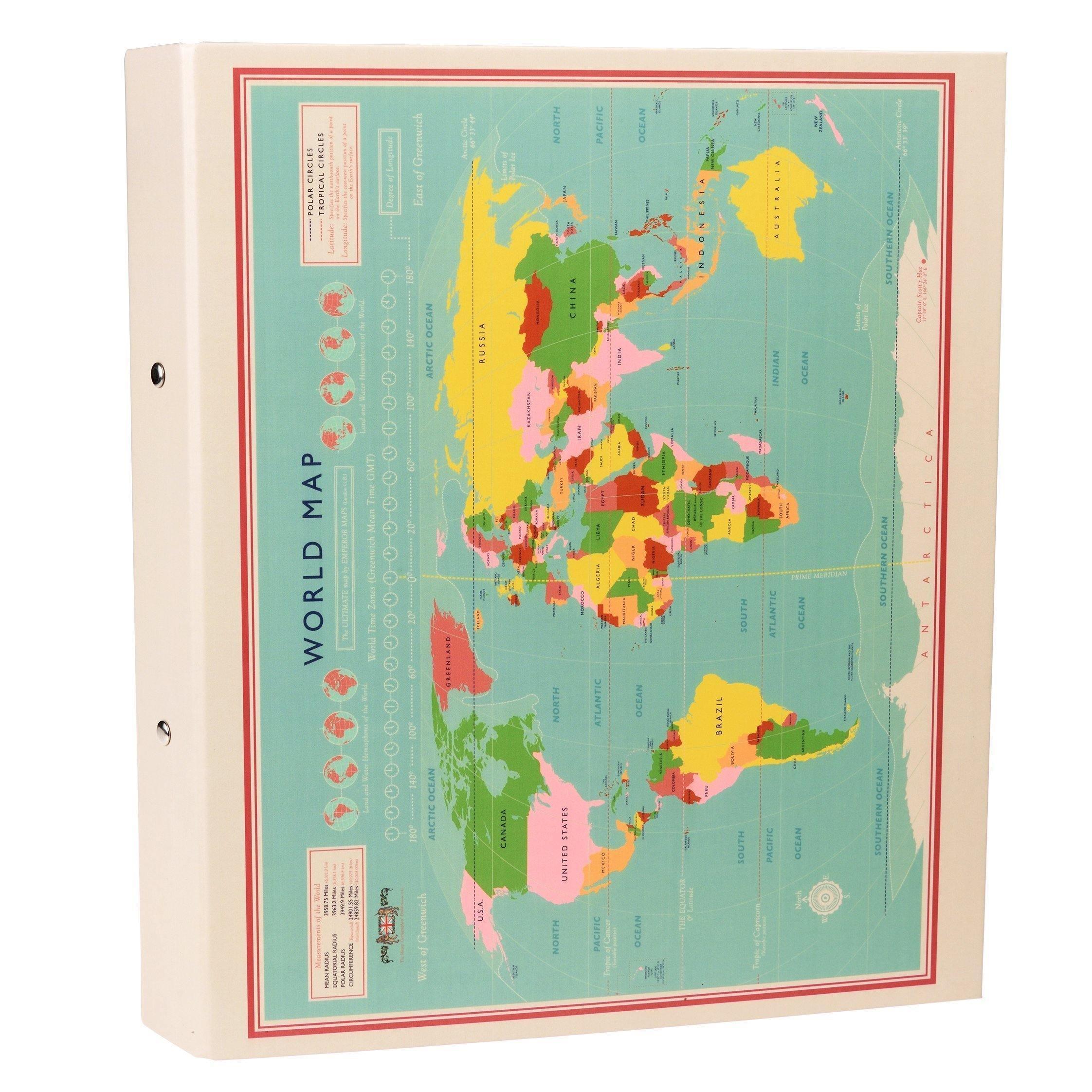 Ring Binder - World Map - KLOSH