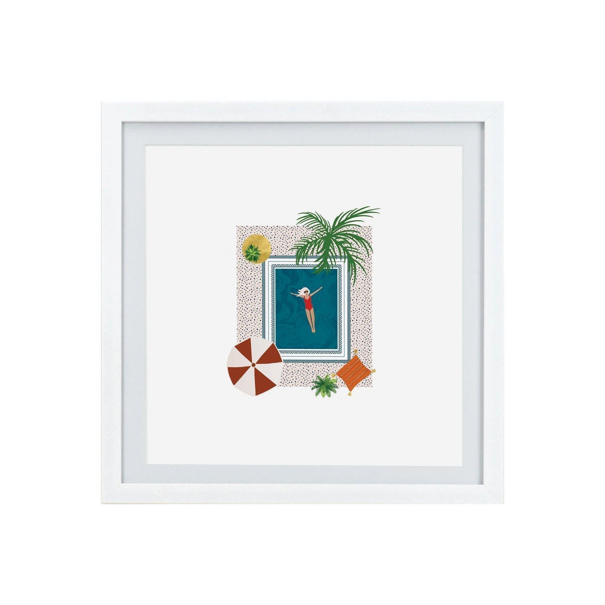 White Square Frame - Leisure Swim - KLOSH